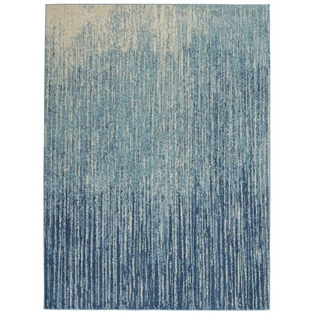 Homeroots 5 x 7 ft. Navy & Light Blue Abstract Area Rug 385284